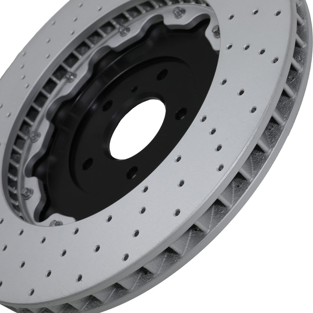 Dischi Freno Anteriori Forati e Traforati 390mm Nissan GT-R R35 12-16 - foto 7