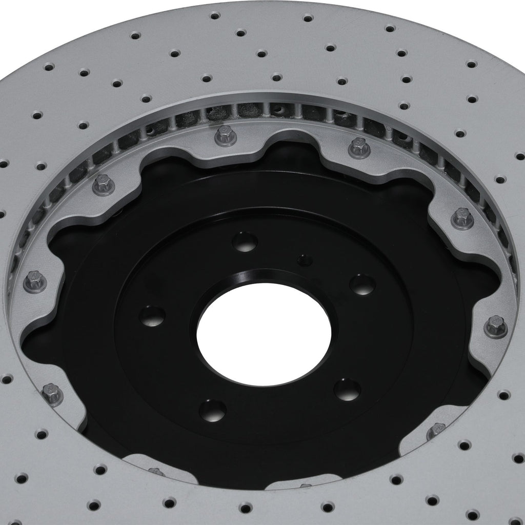 Dischi Freno Anteriori Forati e Traforati 390mm Nissan GT-R R35 12-16 - foto 8