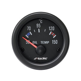 Manometro 52mm temperatura olio Black line