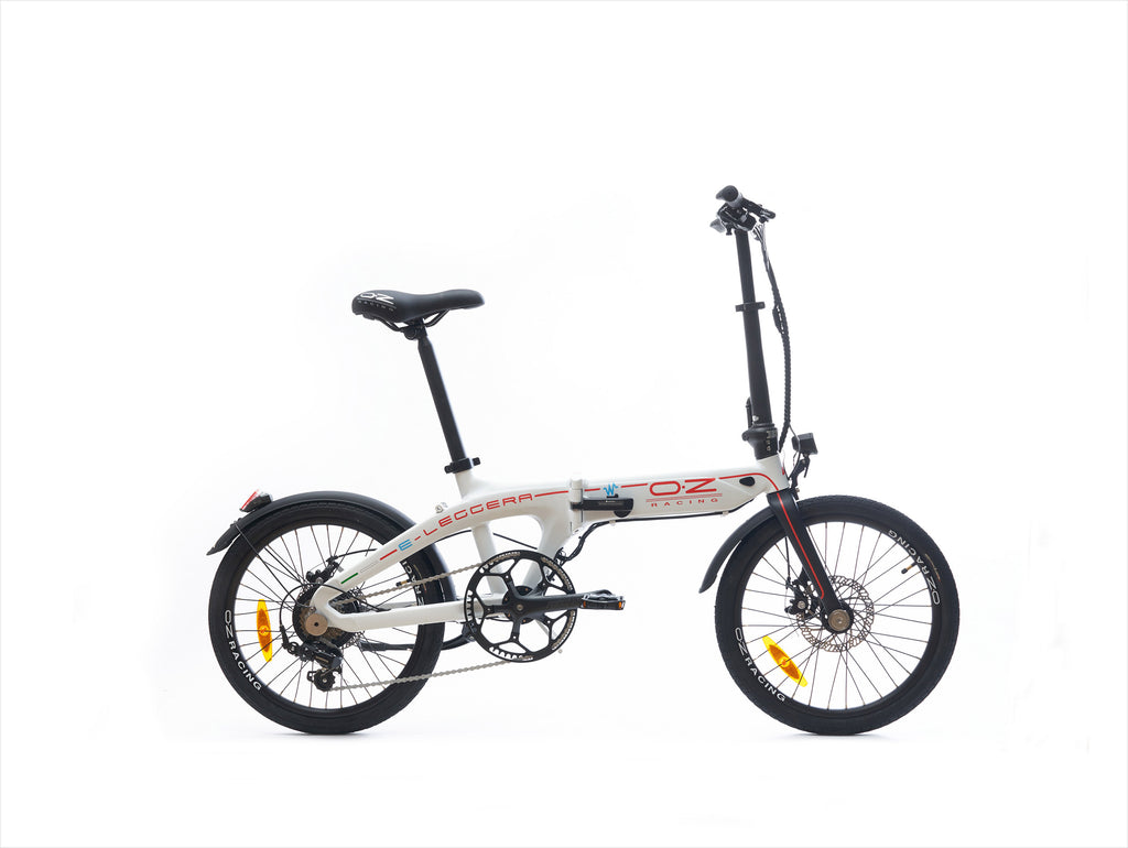 OZ E-Leggera e-bike pieghevole nera vista laterale