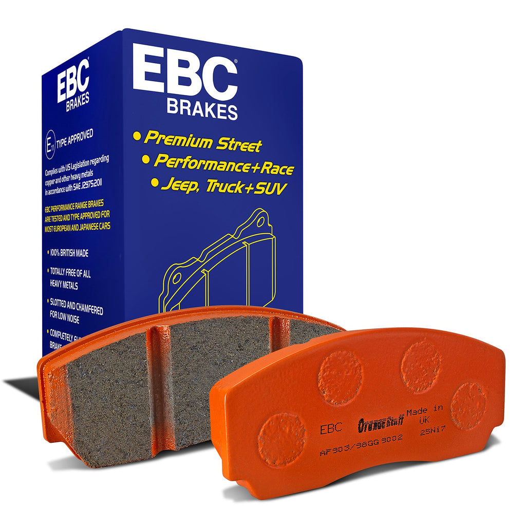 Pastiglie freni EBC Orangestuff da pista anteriori per Audi R8
