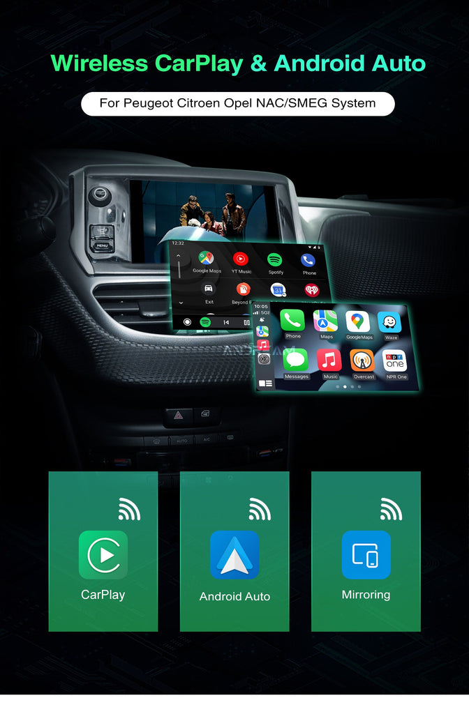 Modulo CarPlay Peugeot Citroen Opel SMEG NAC 2