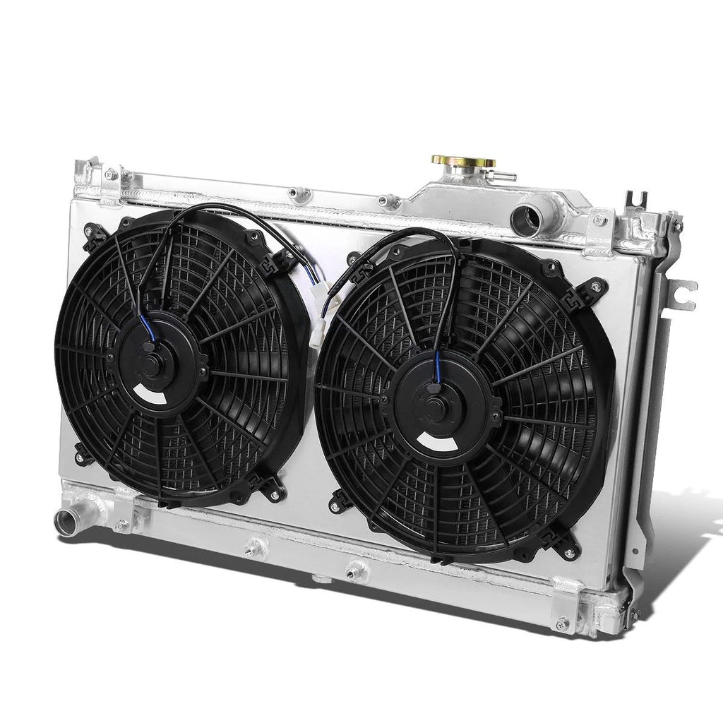 Radiatore Anteriore con Ventole SK-Import 2 Vie Alluminio Mazda MX-5 NA