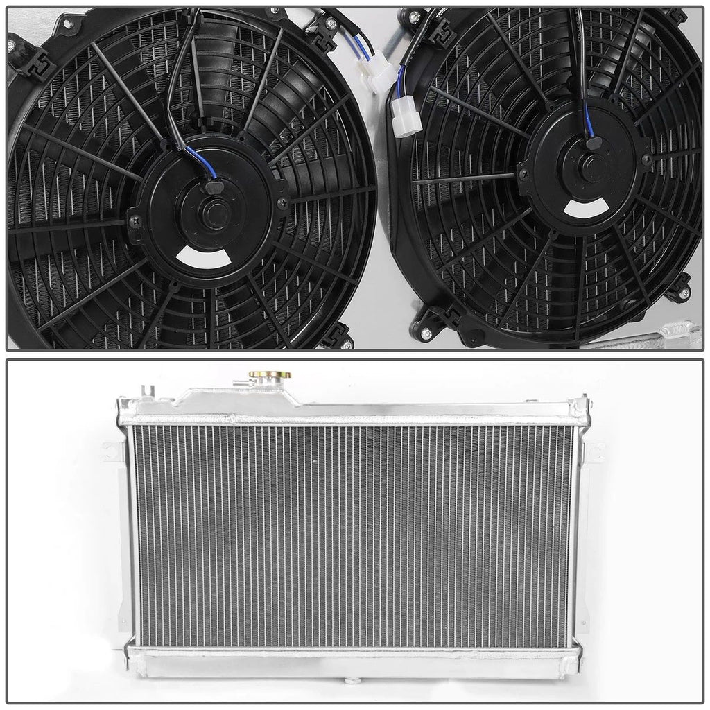 Radiatore Anteriore con Ventole SK-Import 2 Vie Alluminio Mazda MX-5 NA - foto 3
