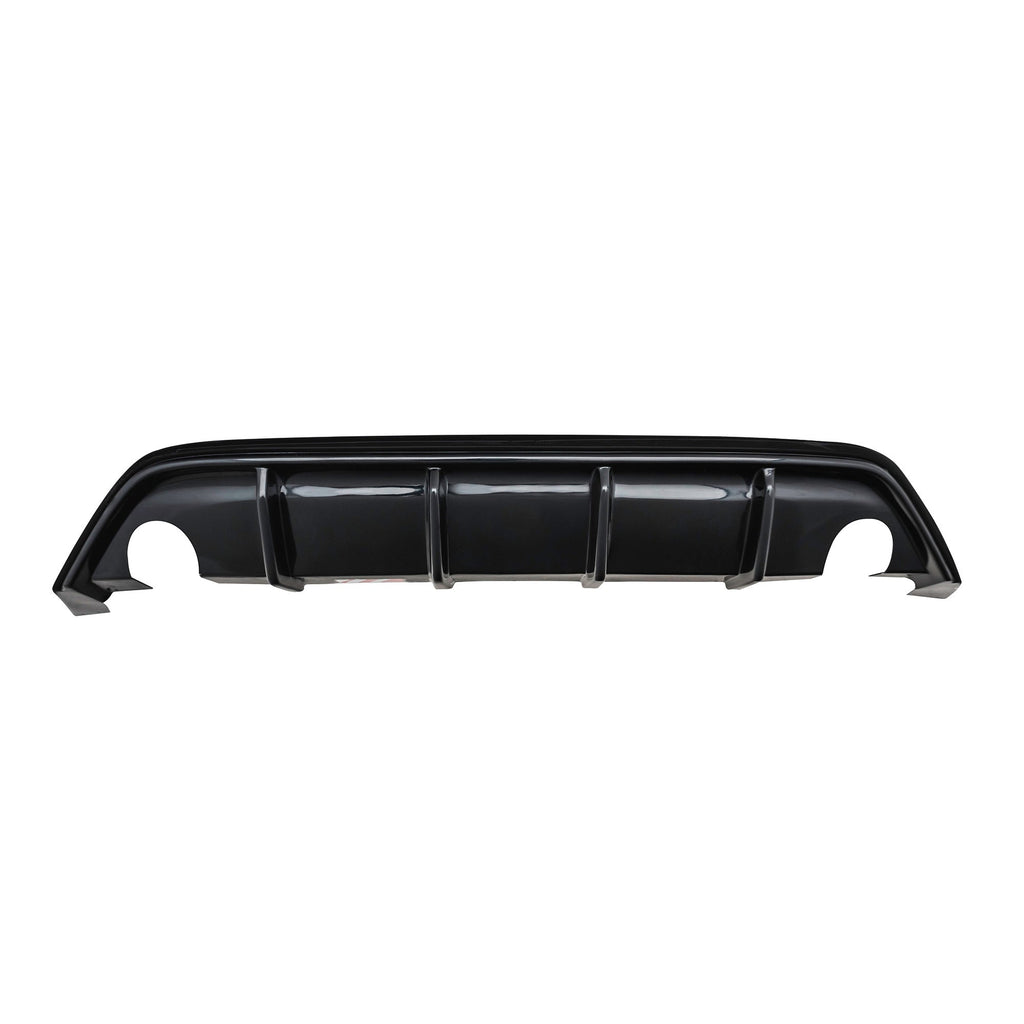 Pannello diffusore posteriore Rieger a doppia uscita per Ford Focus ST-Line (Mk4), nero lucido