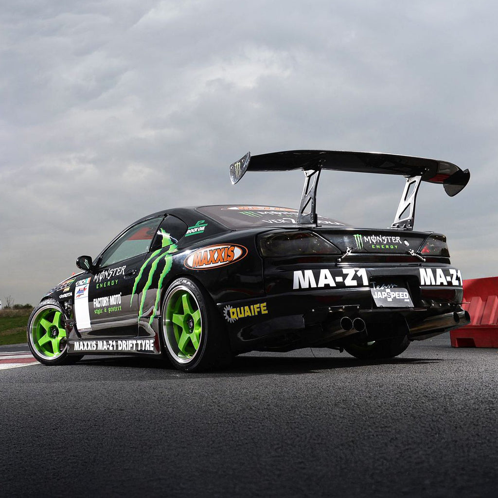 Alettone Posteriore Regolabile Universale Japspeed BGW in ABS Nero Lucido - foto 2