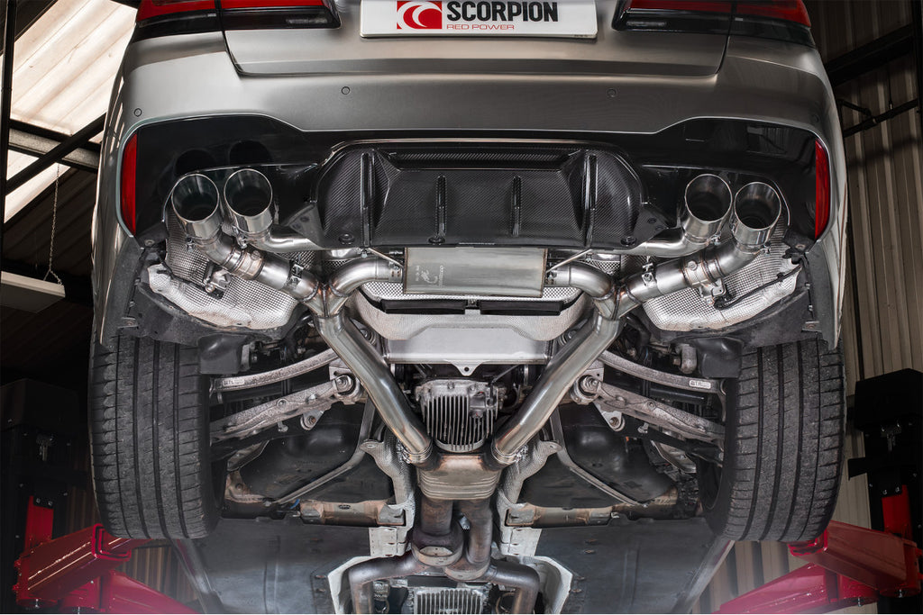 Scarico half system Scorpion BMW M5 F90 pre e post LCI 2017-2022 - foto 6