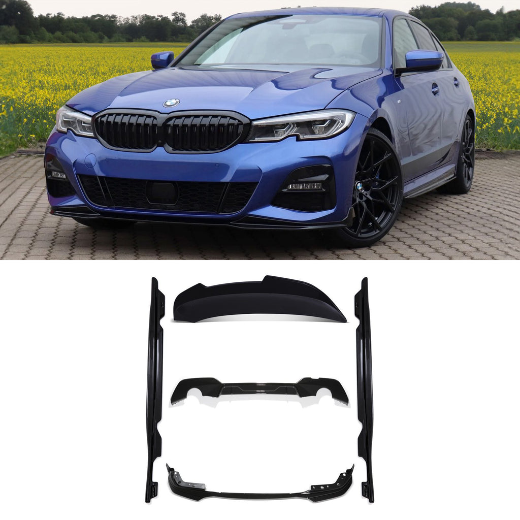 Kit Aero Completo Look M Sport Nero Lucido BMW Serie 3 G21 Pre LCI 19-22
