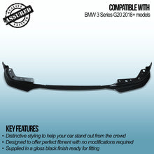 Splitter Anteriore Nero Lucido BMW Serie 3 G20 2019-2022 - foto 3