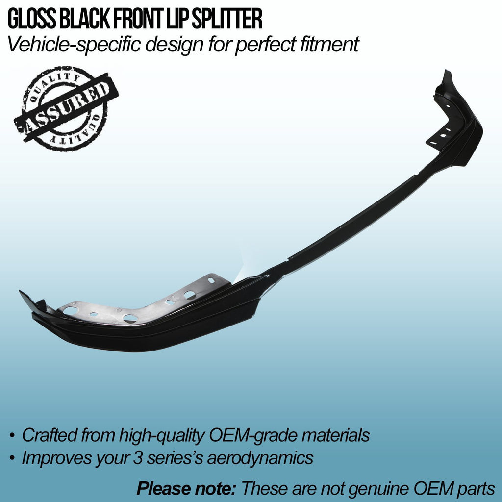 Splitter Anteriore Nero Lucido BMW Serie 3 G20 2019-2022 - foto 2