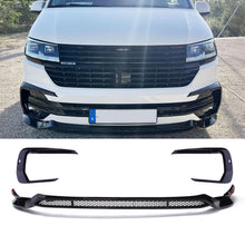 Splitter Anteriore con Fori Sensori Nero Lucido VW Transporter T6.1 19-24