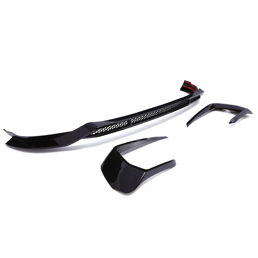 Splitter Anteriore Nero Lucido Volkswagen Transporter T6.1 19-24 - foto 4