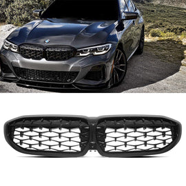 Calandra a Reni a Diamante Nera Lucida BMW Serie 3 G20 G21 19-21