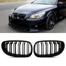 Calandra a Reni a Doppia Barra Nera Lucida BMW Serie 5 E60 E61 04-10