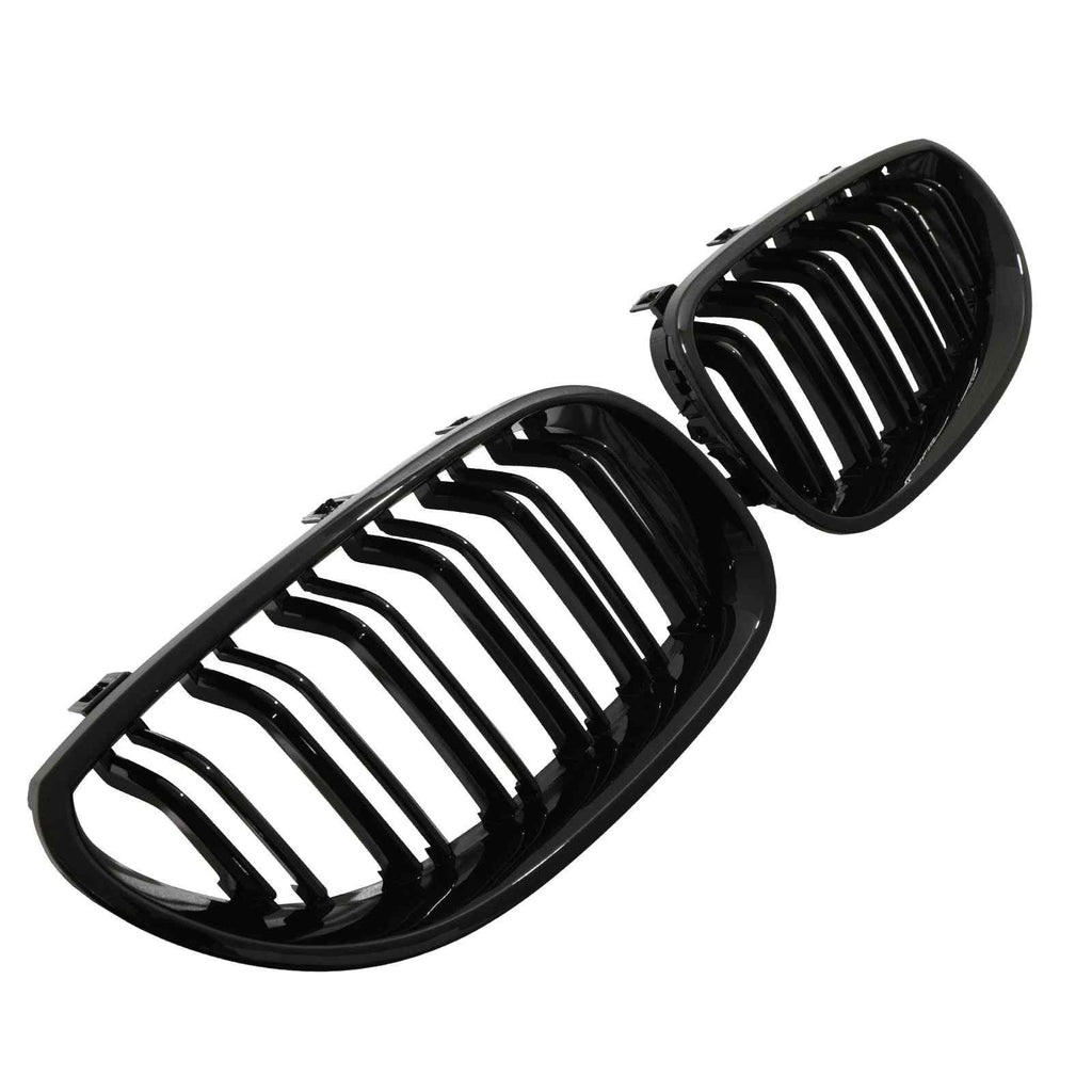 Calandra a Reni a Doppia Barra Nera Lucida BMW Serie 5 E60 E61 04-10 - foto 4