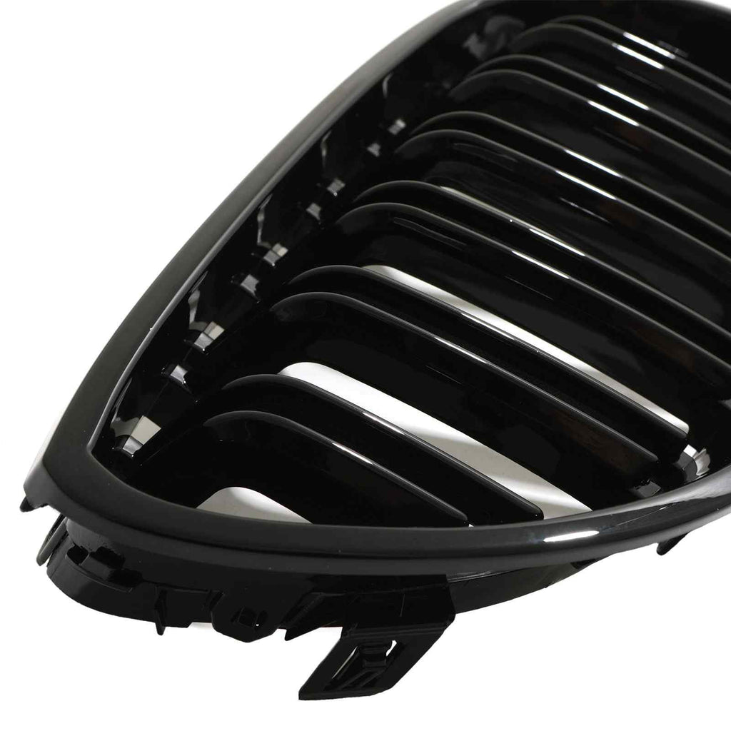 Calandra a Reni a Doppia Barra Nera Lucida BMW Serie 5 E60 E61 04-10 - foto 9