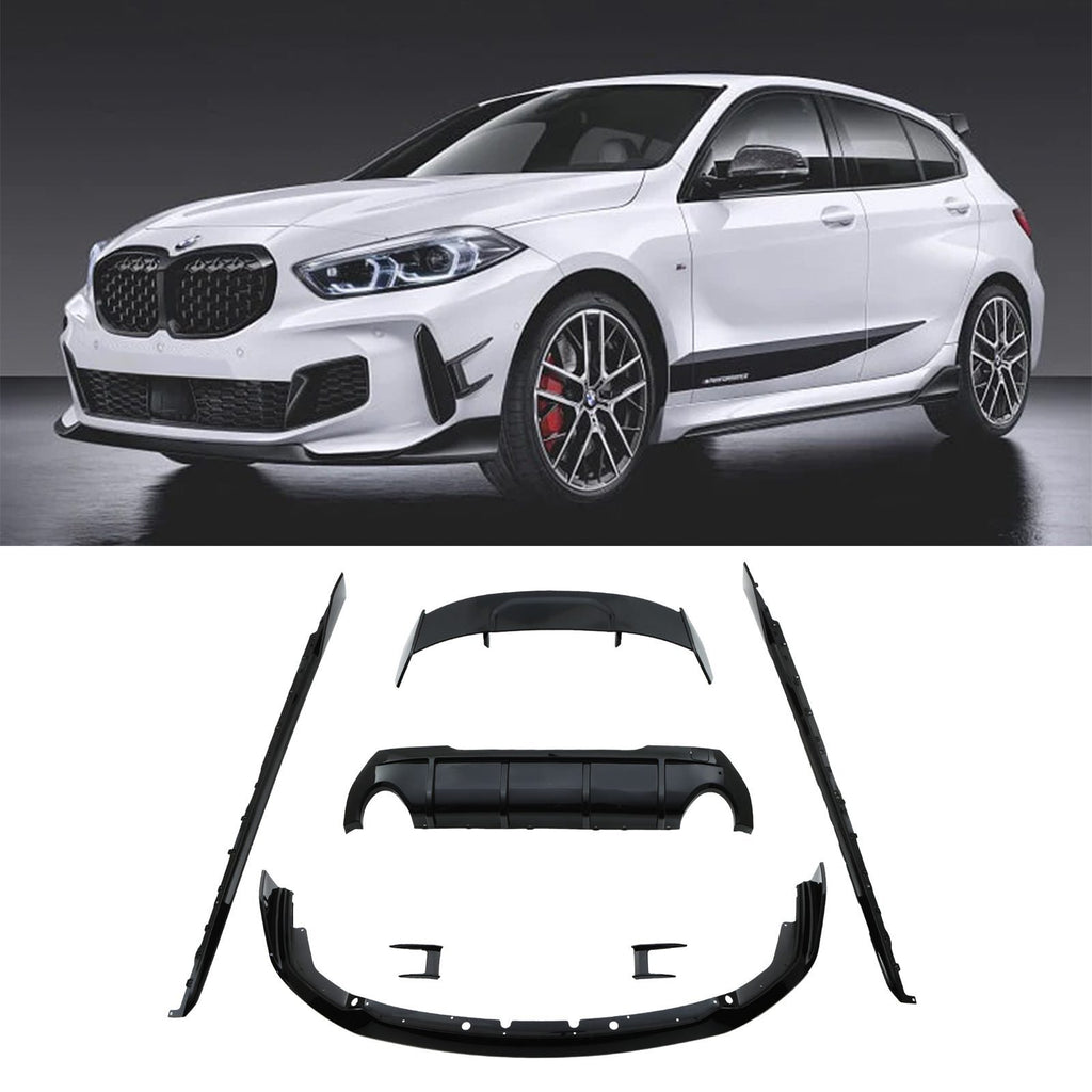 Kit Aero Completo Stile M Performance Nero Lucido BMW Serie 1 F40 M135i 19-24