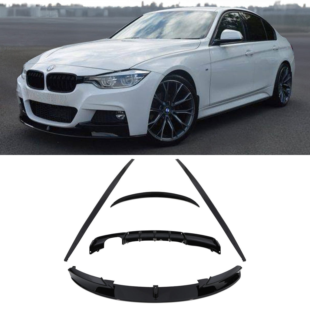 Body Kit Look M Performance Doppio Scarico Nero Lucido BMW 3 Series F30 12-18