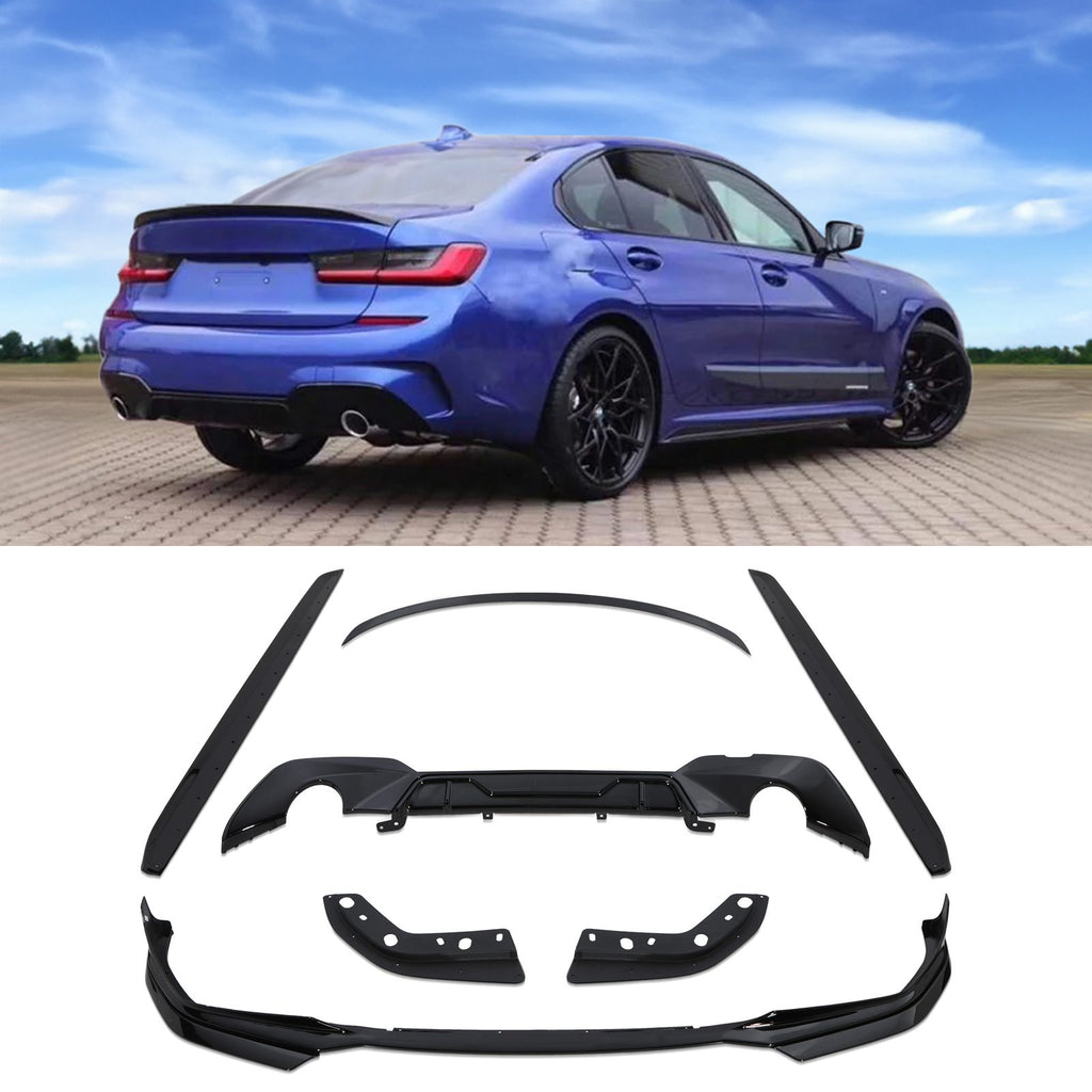 Body Kit Aerodinamico Stile M Performance Nero Lucido BMW 3 Series G28 G20 2019-2022