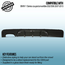Diffusore Posteriore Nero Lucido BMW Serie 1 Coupe E82 E88 07-13 - foto 3
