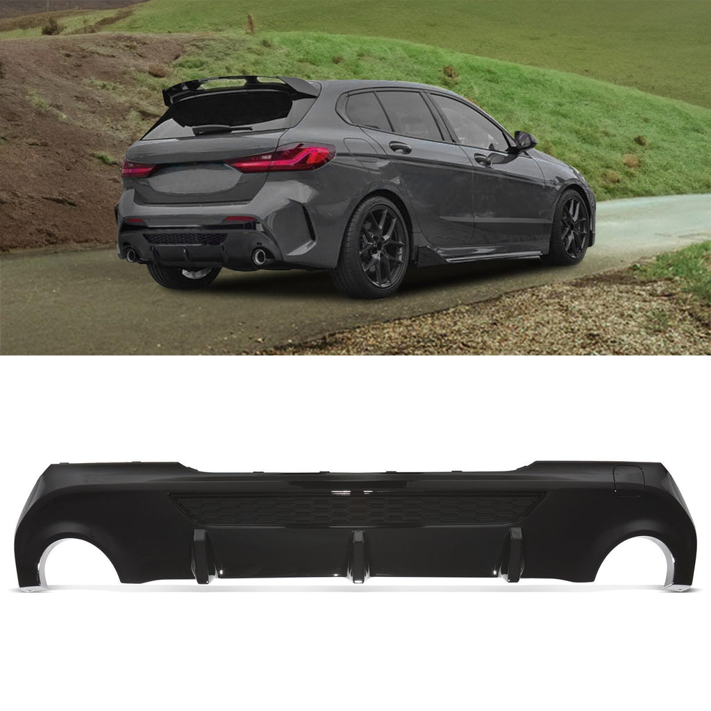 Diffusore Posteriore Nero Lucido Doppia Uscita BMW Serie 1 M Sport F40 19-24 - foto 2