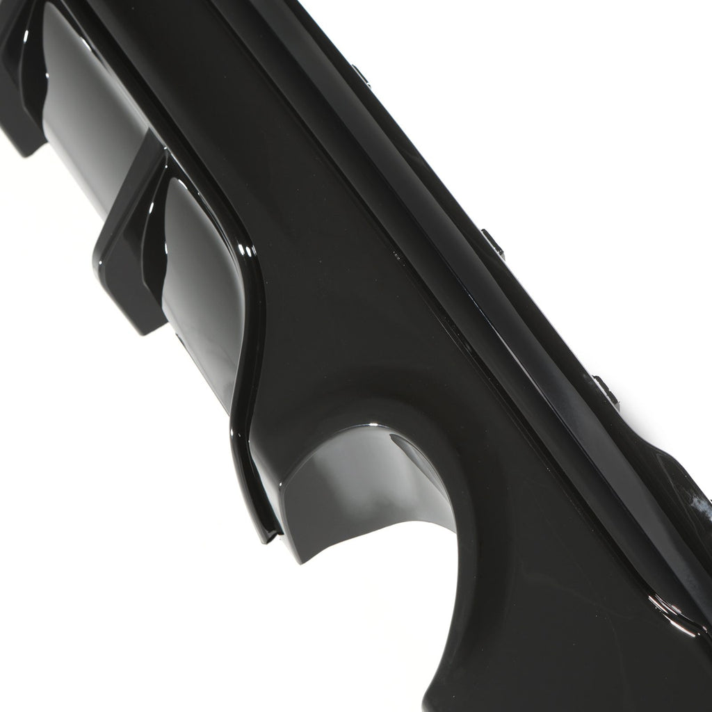 Diffusore Posteriore a Doppio Scarico Stile M Nero Lucido BMW Serie 2 F22 F23 14-21 - foto 5