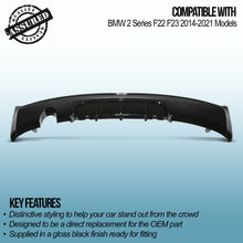 Diffusore Posteriore Stile M Performance Uscita Singola BMW Serie 2 F22 F23 14-21 - foto 3