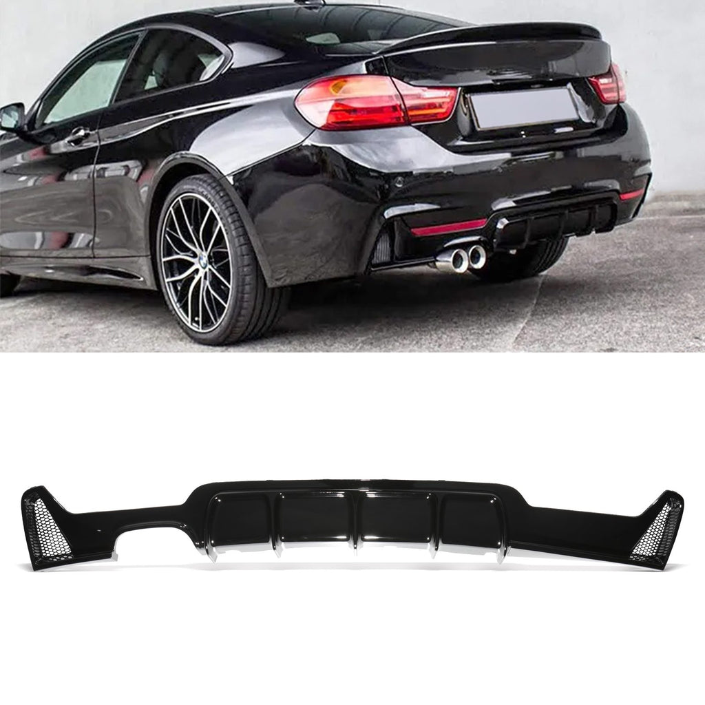 Diffusore Posteriore a Doppio Scarico Stile M Nero Lucido BMW Serie 4 F32 F36 13-19