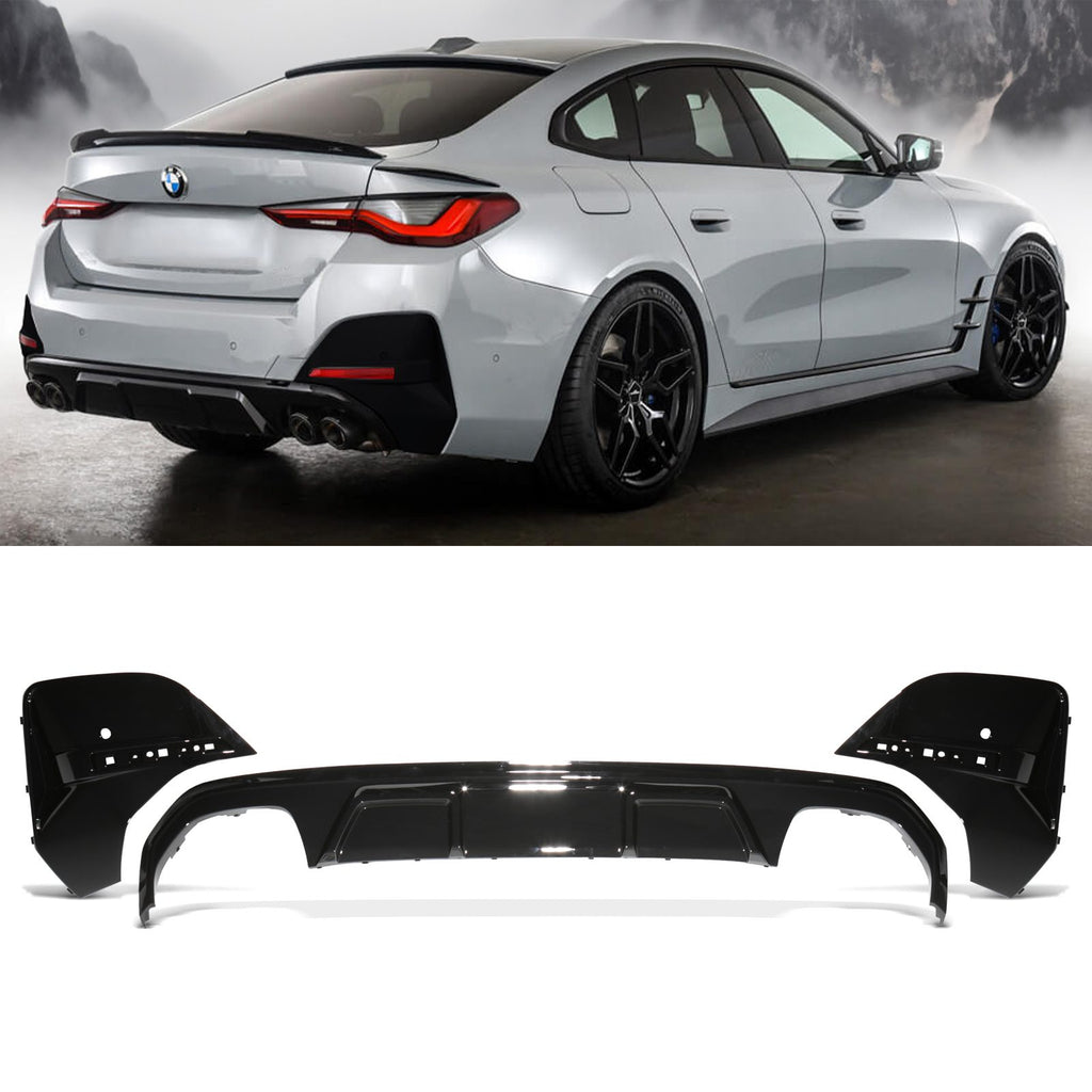 Diffusore Posteriore Stile Competition Nero Lucido BMW Serie 4 G26 20+ - foto 2