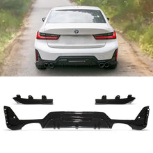 Diffusore Posteriore Stile M Nero Lucido Doppia Uscita BMW Serie 3 G20 LCI 22+