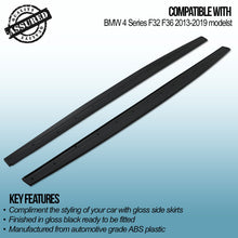 Minigonne Stile M Performance Nero Lucido BMW Serie 4 F32 F36 13-19 - foto 3