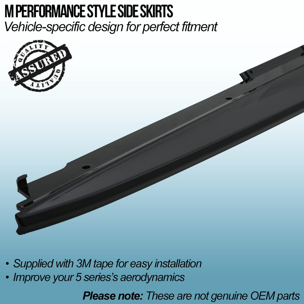Minigonne Stile M Performance Nero Lucido BMW Serie 5 Pre LCI G30 17-20 - foto 2