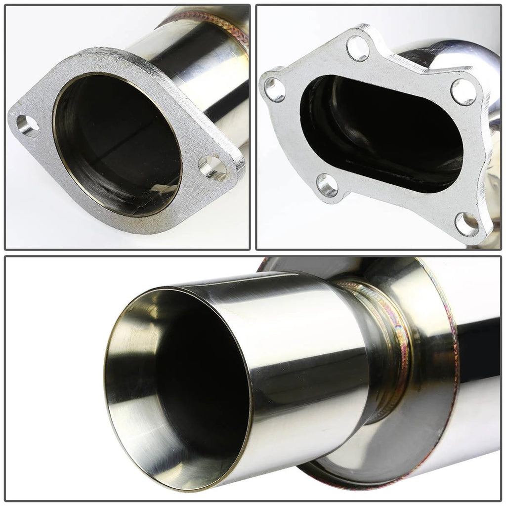 Scarico Cat-Back Terminale a Doppia Parete SK-Import Subaru Impreza GD GG 76mm Inox - foto 3