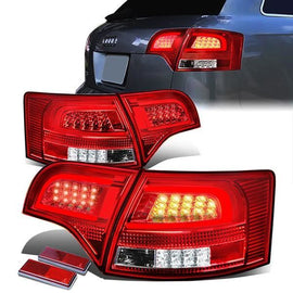 Fanali Posteriori LED SK-Import Cromati Audi A4 S4 B7