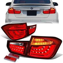 Fanali Posteriori LED SK-Import Cromati Lente Rossa BMW Serie 3 F30 Pre LCI