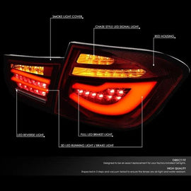 Fanali Posteriori LED SK-Import Lente Rossa Scura BMW Serie 3 F30 M3 F80 Pre LCI - foto 2