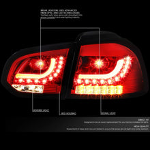 Carica l'immagine nel visualizzatore di Gallery, Fanali Posteriori LED SK-Import Cromati Lente Rossa Volkswagen Golf Mk7 - foto 2