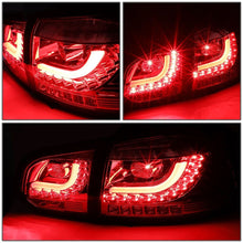 Carica l'immagine nel visualizzatore di Gallery, Fanali Posteriori LED SK-Import Cromati Lente Rossa Volkswagen Golf Mk7 - foto 3