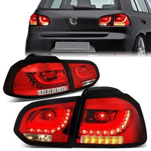 Carica l'immagine nel visualizzatore di Gallery, Fanali Posteriori LED SK-Import Cromati Lente Rossa Volkswagen Golf Mk7