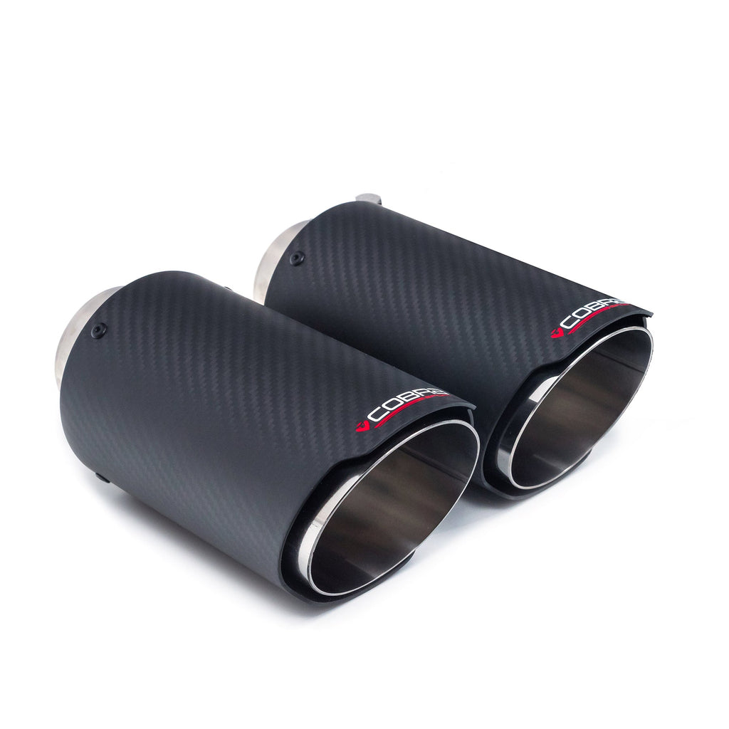 Terminali Cobra Sport in carbonio 4 pollici a taglio obliquo