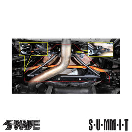 SUMMIT Supporto per barra di ancoraggio tipo V con asse del sottotelaio a 4 punti piccolo posteriore inferiore inferiore per VW Golf MK5, MK6 e MK7 GTI dal 2005 al 2013 in poi V-G6-008 - dettaglio 2