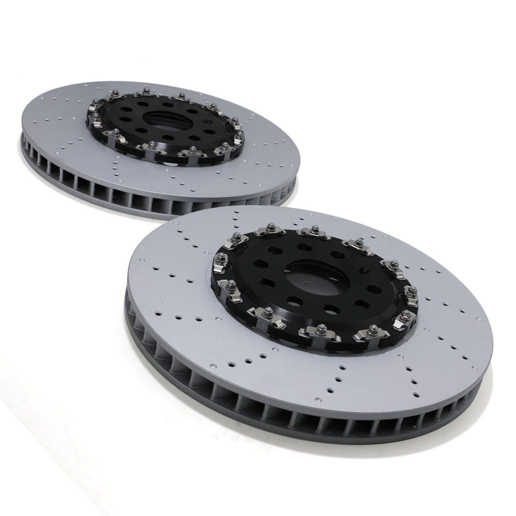 Dischi Freno Anteriori Flottanti Forati e Ventilati 357mm Volkswagen Golf R Mk8 20+ - foto 3