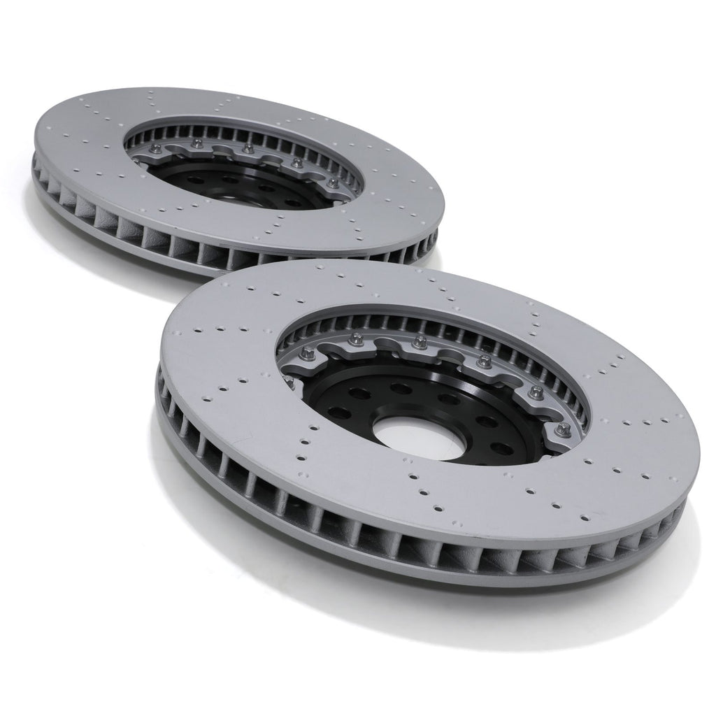 Dischi Freno Anteriori Flottanti Forati e Ventilati 357mm Volkswagen Golf R Mk8 20+ - foto 7