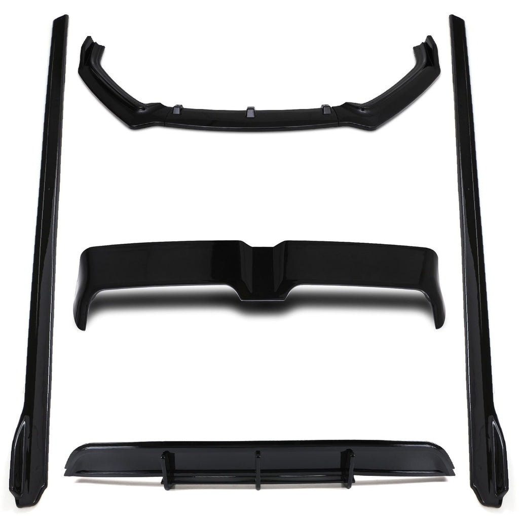 Kit Aerodinamico Stile Oettinger Nero Lucido VW Polo MK5 6C 14-18 - foto 2