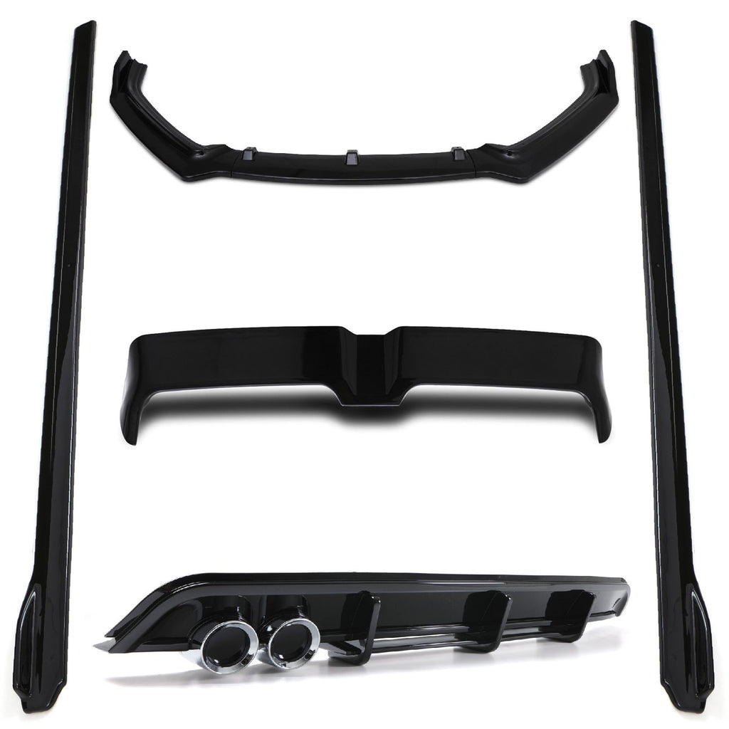 Body Kit Aerodinamico Stile Oettinger Nero Lucido VW Polo MK5 6C 14-18 - foto 2
