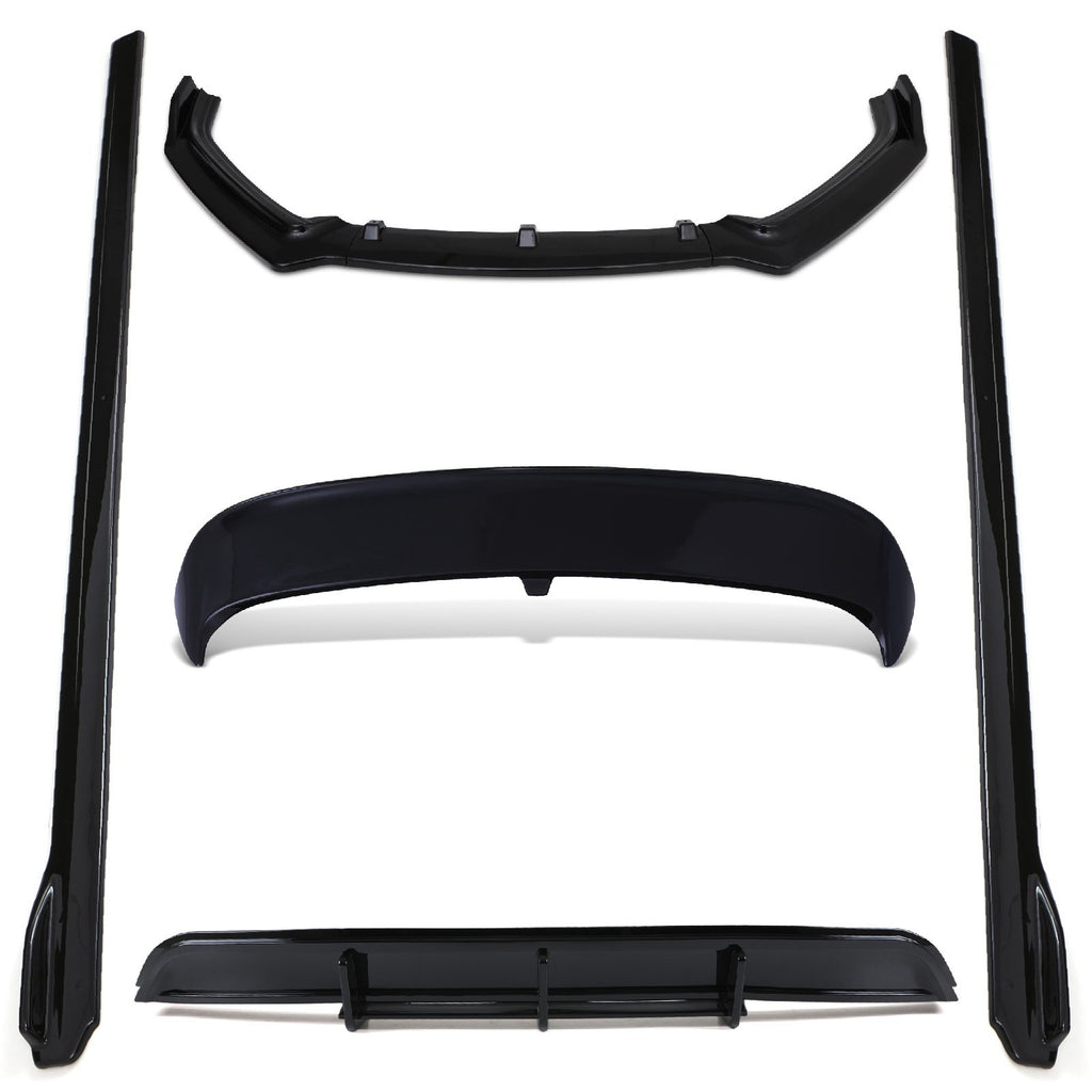 Kit Aerodinamico Stile WRC Nero Lucido VW Polo MK5 6C 14-18 - foto 2
