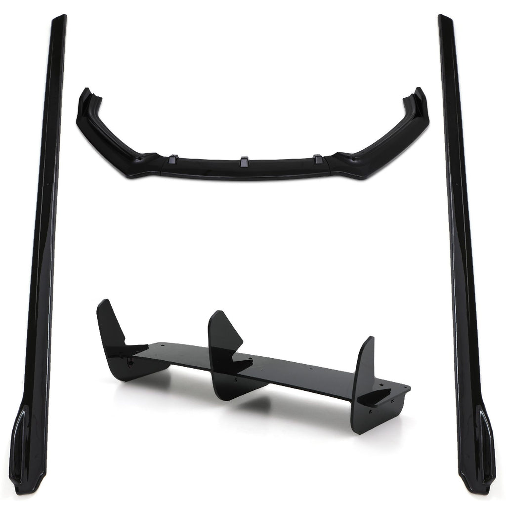 Body Kit Aerodinamico Stile WRC Nero Lucido VW Polo MK5 6C GTI 14-18 - foto 2