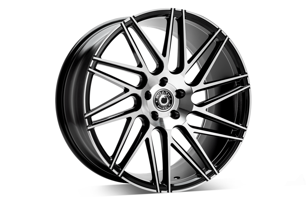 Cerchio in Lega WRATH Wheels WF4 20x8.5 ET40 5x112 GLOSS BLACK POLISHED FACE