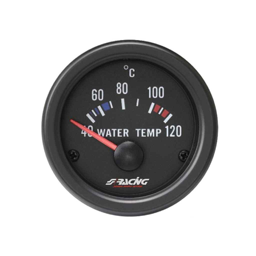 Manometro 52mm temperatura acqua Black line