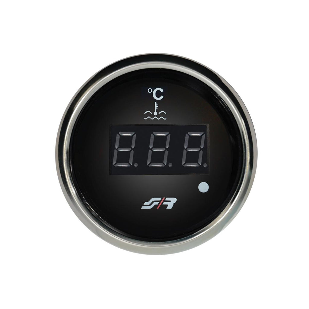 Manometro 52mm temperatura acqua digitale Chrome rim line
